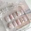 Venta Caliente Transfronteriza 3D Estéreo Pegamento Onda de Agua Hechas a Mano Uñas Portables Blanqueamiento Sensación de Alta Calidad Gradiente Ojo de Gato Puntas de Uñas Postizas