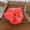 Marca de Roupas Infantis Zhe Li: Scrunchies Lisos Novos 2026 para Meninas, Elásticos de Cabelo de Rede, Acessórios de Bebê, Enfeites de Cabelo