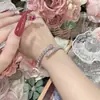 Serie de Cobre Blanco Camelia Anillo de Piedra Preciosa Corona de Princesa Fugitiva Pulsera Hueso de Serpiente Brillante Galaxia Alta Definición Super Flash Zirconio 8A