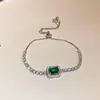Pulseira de Diamante Quadrado Moda Coreana Flu Design Elegante Pulseira Senso de Design Delicada Pulseira de Celebridade da Internet Nova Chegada Pulseira para Mulheres
