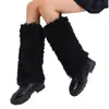 Cubrecubrepiernas de chica hot transfronterizo calcetines de pelo otoño e invierno chica dulce playa botas de lana para pierna mujer