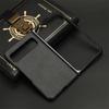 Funda para Teléfono Google Pixel Fold Cubierta Trasera Plegable Carcasa de Cuero Patrón Lichi Color Sólido Funda Protectora para Comercio Exterior