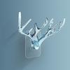 Antler Cartoon criativo tridimensional sem costura gancho de chifre decoração de parede nórdica pequeno gancho personalidade criativa parede cabeça de veado