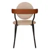 Silla de Comedor Simple de Diseñador Nórdico Estilo Crema Silla para Hogar de Apartamento Pequeño de Gama Alta Silla Moderna de Lujo Ligero para Restaurante