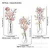 Conjunto de Moda Trendy Colgante de Pared Floral de Metal Hierro Decoración de Pared Minimalista Moderna Regalo de Inauguración Envío Gratis