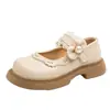 2025 Primavera e Outono Novo Estilo Sapatos Pequenos de Couro Sapatos Individuais para Meninas Sapatos Infantis para Crianças Médias e Grandes Solado Macio Moda Estudantil Sapatos de Princesa para Meninas