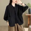 Chaqueta corta retro y versátil de un solo botón para mujer, nueva chaqueta casual de cuello alto para otoño 2026