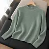 Outono e Inverno Comércio Exterior Roupas Infantis Gola Meia-Alta Tricô Canelado Vertical Suéter Cor Sólida Elástico Slim Fit Manga Longa Unissex Camada de Base Infantil Top