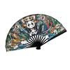 Abanico Plegable con Lema de Moda 10 pulgadas - Abanico Plegable Estilo Vintage para Hombres, Abanico Plegable Portátil con Lema de Moda Audaz a Doble Cara