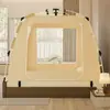 2026 Novo Modelo Cor Sólida Sem Instalação Abertura Rápida Automática Cama de Barraca de Verão com Mosquiteiro com Fundo Completo Cama Anti-Queda e Anti-Mosquito