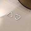 990 Pie Plata Microincrustado Amor Hebilla de Oreja para Mujer Moda Simple Versátil Corea del Sur Diseño Puerta Este Pendiente de Oreja Pendientes Distintivos