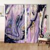 Cortinas Personalizadas con Patrón Abstracto de Flujo Morado Claro, Cortinas de Balcón Elegantes y de Lujo con Estampado Digital Oscurecedoras, Una Pieza Envío Directo