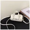 Bolso de Hombro Unisex para Niños de Color Sólido Simple Estilo Coreano, Bolso Cilindro Mini Compacto para Bebé, Bolso Almohada para Niños de Comercio Exterior Transfronterizo