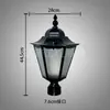 Lámpara de poste de luz de calle comunitaria pantalla exterior accesorios de carcasa para luz de poste alto led exterior de estilo antiguo cabeza de lámpara de poste de luz de paisaje de patio