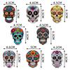 Novo Dia dos Mortos Adesivo Decorativo Adesivo Mexicano Dia dos Mortos Tema de Festa Caveira Tatuagem Adesivo