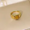 Anillo Abierto Vintage Color Dorado con Piedra Natural Ojo de Tigre, Anillo Cerrado de Acero Inoxidable que No se Desvanece, Joyería de Moda para Mujer