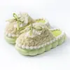 Pantuflas de Algodón con Lazo Dulce para Mujer para Otoño e Invierno para Uso Doméstico en Interiores, Dormitorio, Más Felpa, Suela Gruesa, Cálidas, Pantuflas de Confinamiento