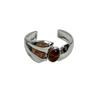 Pulseira Aberta de Metal Ônix Negro Retrô Europeia e Americana Pulseira Feminina de Luxo Leve e High-end Design Nicho Pulseira Versátil