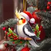 Nuevo Adorno Colgante de Animales Planos de Acrílico Transfronterizo Mundo Animal Fiesta Navideña Decoración de Árbol de Navidad Colgante Dibujos Animados