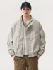 Ropa de Hombre Fengshe / Chaqueta de Hombre 2026 Nuevo Diseño Primavera Temprana Corte Holgado Patchwork Botón Marca de Moda Chaqueta con Cuello Alto