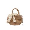 Bolsa Pequeña Tejida de Paja de la Serie Fresca Literaria y Artística Estilo Francés 2025 Nuevo Dulce Estilo Vacacional Moda Cruzada