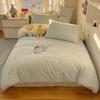 2025 Nuevo Estilo Universitario Lindo Algodón Juego de Cama de Cuatro Piezas Algodón Estampado Dormitorio de Estudiantes Juego de Cama de Tres Piezas con Bolsa