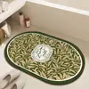 Alfombrilla de Piso Simple con Diseño Floral de Tierra de Diatomeas, Alfombrilla Simple para Entrada de Baño, Alfombrilla de Pie Antideslizante Resistente al Desgaste, Alfombrilla de Piso para Baño Absorbente de Agua de Secado Rápido