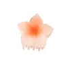 Presilha de Cabelo Frangipani de Luxo Leve Transfronteiriça para Mulheres, Prendedor de Tubarão Flor para Coque de Verão na Parte de Trás da Cabeça, Acessório de Cabelo Exquisito