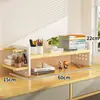 Prateleira de Armazenamento para Mesa, Organizador de Mesa, Estante Multi-Nível para Exibição de Livros, Painel Perfurado para Mesa de Escritório