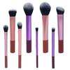 Conjunto de 8 Pincéis de Maquiagem com Tubo Longo de Alumínio, Cabo Colorido, Pincel para Sombra, Cerdas Macias, Ferramenta de Beleza, Base e Líquido, Conjunto Portátil