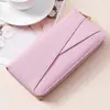 Bolso de mano grande de estilo japonés para mujer, con múltiples ranuras para tarjetas y espacio para libreta, diseño de lichi, bolso para teléfono, cartera