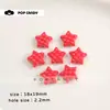 Waffle estrella de cinco puntas color sólido cuentas acrílicas DIY materiales hechos a mano flor para zapatos colgante de bolsa tirador de cremallera accesorios decoración