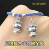 S999 Plata Pura Retro Colgante Buda Maitreya Xiaomei Pulsera de Cuerda Trenzada a Mano Collar Accesorios DIY Hechos a Mano