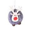 Pingente de Boneco Cervo Bola de Pelo, Enfeite de Rena de Natal Bola de Lã de Cordeiro, Adereço de Decoração de Cena, Pingente de Decoração de Natal
