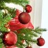 Bola navideña de plástico galvanizado de 8 cm, bola de polvo pegajoso dorado, bola de azadón, bola brillante, colgante, suministros festivos, decoración de ventanas