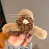 Pinza de Garra de Peluche para Mujer, Pinza Grande para el Cabello de Otoño e Invierno con un Toque de Lujo, Pinza de Tiburón Ins para Cabello Grueso, Pasador para Moño, Accesorio para el Cabello