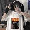 Camiseta de Rua Personalizada Transfronteiriça de Manga Curta para Mulheres Verão 2025 Gola Redonda Estilo Fino Solta Estilo Ocidental Redutora de Idade Casal Senso de Alta Qualidade