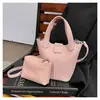 Bolso de Mano Tipo Cubo de Piel Sintética Suave Estilo Coreano de Nicho para Mujer 2025 Verano Nuevo Bolso de Hombro Cruzado Casual
