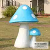 Ornamentos de Cogumelos Grandes para Simulação Escultura de Planta em Fibra de Vidro para Exterior Decorações de Paisagismo de Jardim para Venda de Vilas Verdes