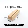 Portatarjetas de Madera Maciza de Haya Base para Etiqueta de Precio Base de Madera para Notas Soporte de Base de Madera Soporte para Inserción de Tarjetas de Notas Soporte para Señal