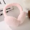 Orejeras de Color Sólido de Pelo Corto de Invierno para Estudiantes, Protectores de Oreja de Felpa Antihielo y Cálidos, Calentadores de Orejas Plegables a Prueba de Frío para Niños