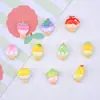 Mini Picolé de Frutas Desenho Animado Acessórios de Resina Nail Art Capa de Celular Acessórios de Cola Cremosa DIY Materiais para Roupas de Boneca