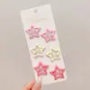 Pinzas para el pelo de niños que no dañan el pelo, lindas pinzas BB de estrella de cinco puntas para niñas, pasadores para flequillos y patillas, accesorios para el pelo de bebé