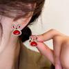 Pendientes de borlas de conejo con diseño de moda, bonitos y elegantes, para mujer, creativos, dulces, elegantes y a la moda.