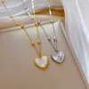 [Acero de titanio de cuerpo completo] Fritillaria amor temperamento personalidad minimización horno oro real collar mujer ins clavícula cadena