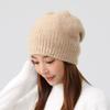 Gorro Dui Dui para Mujer Otoño e Invierno Ardilla Terciopelo Gorro Tejido Versión Coreana Más Fácil de Combinar Gorro para Mamá Lana Gruesa Cálida Gorro de Moda