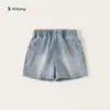Roupa Infantil Youbao Shorts Jeans para Meninas com Laço de Strass, Novo de Verão Fino Versátil Shorts Curtos para Bebês