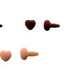8,5*9,5mm Bastão Torcido em Forma de Coração Aveludado Feltro de Lã DIY Boneca de Pelúcia Crochê Olhos e Nariz Acessórios