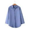 Otoño e invierno 2023 Nuevo y2g exclusivamente para comercio exterior Moda europea y americana dulce salada moda camisa de popelina a rayas para mujer