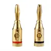 Plugue Banana Dourado 4mm Cabeça Banana Budweiser Plugue Banana Dourado Soquete Conector de Plugue de Áudio Conector de Cabo de Caixa de Som